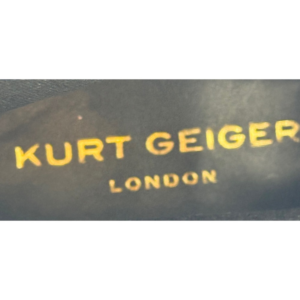 Kurt Geiger London Black Leather Buckle Zip Ankle Boots Kitten Heel Pointed Toe - Picture 9 of 9